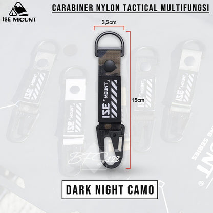 Gantungan Keychain Gesper Gantung Tactical Nylon Belt Backpack Hanging Buckle Quickdraw Carabiner ISE MOUNT