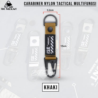 Gantungan Keychain Gesper Gantung Tactical Nylon Belt Backpack Hanging Buckle Quickdraw Carabiner ISE MOUNT
