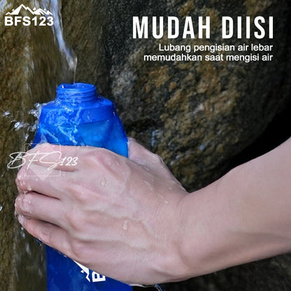 BFS123 Botol Minum Running Lipat Foldable Soft Flask 500 Ml BPA Free