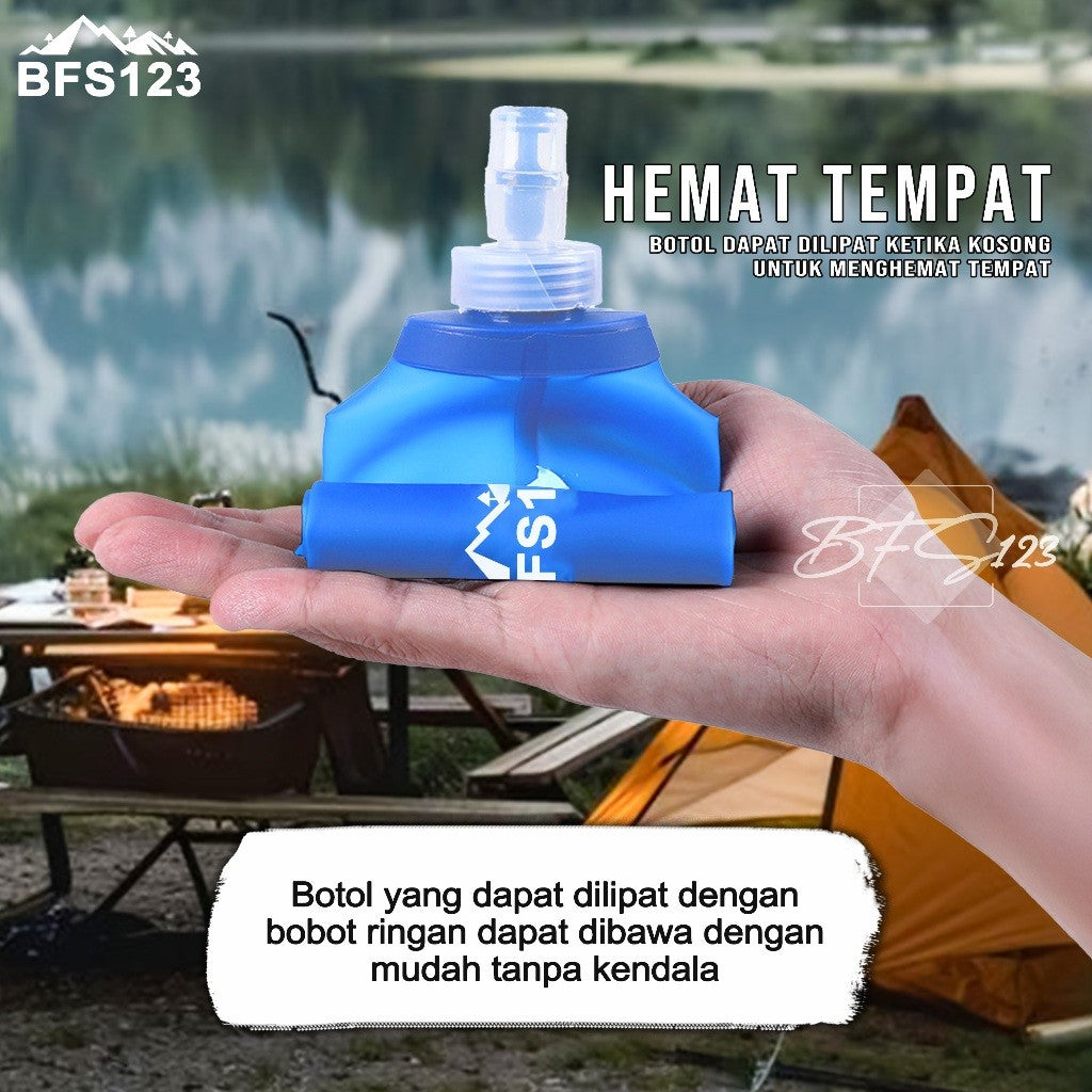 BFS123 Botol Minum Running Lipat Foldable Soft Flask 500 Ml BPA Free