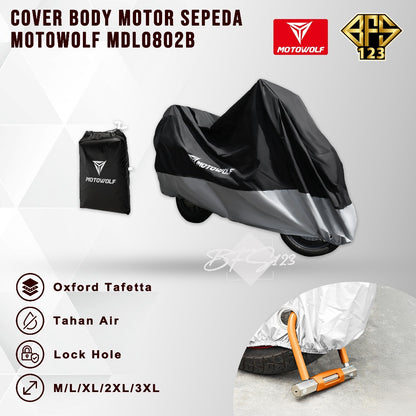 MOTOWOLF MDL0802B Tutup Cover Body Motor Tebal Tahan Debu Cover Body Sepeda Listrik