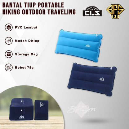 Bantal Tiup Portable Merek CLS Hiking Outdoor Traveling