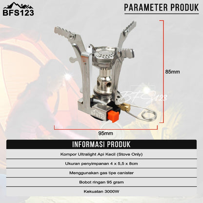 BFS123 Kompor Gas Lipat Kompor Camping Ultralight 3000W Kompor Portable Lipat Camping Only Stove
