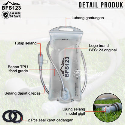 BFS123 Water Bladder Hydration Backpack 2L Kantong Air Minum Sport Outdoor