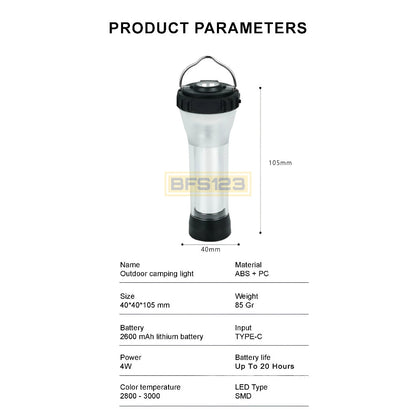 Lampu Vintage Rechargeable Senter LED Lampu Camping Hiking