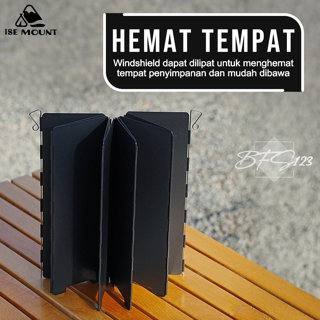 ISE Mount Windshield Pelindung Angin Kompor Camping Design Vintage Portable