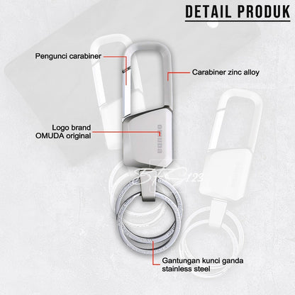 Gantungan Kunci Omuda A8044 Keychain Carabinner Motor Mobil Rumah Premium Stainless