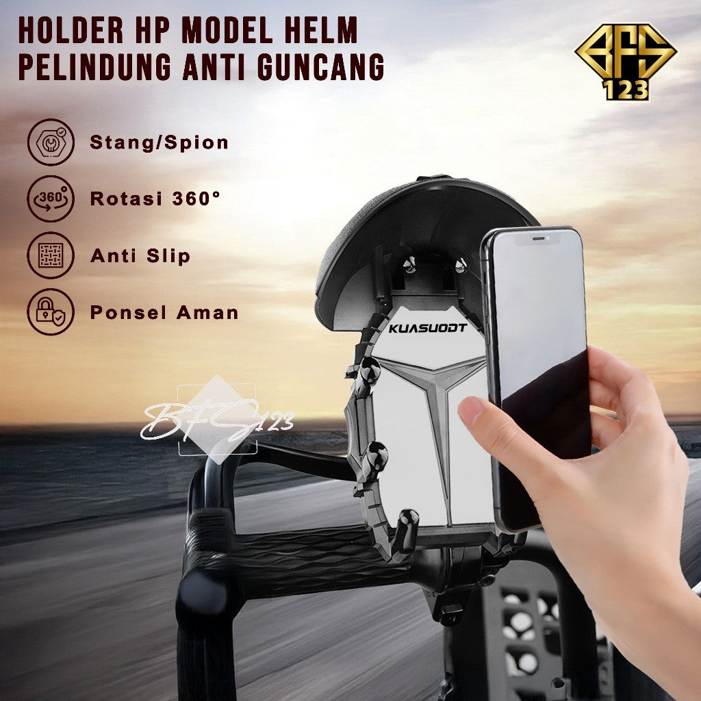 KUASUOOT Holder Hp Motor Model Helm Sun Cover Pelindung Matahari Hujan Anti Guncang EVA Soft Pad