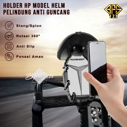 KUASUOOT Holder Hp Motor Model Helm Sun Cover Pelindung Matahari Hujan Anti Guncang EVA Soft Pad