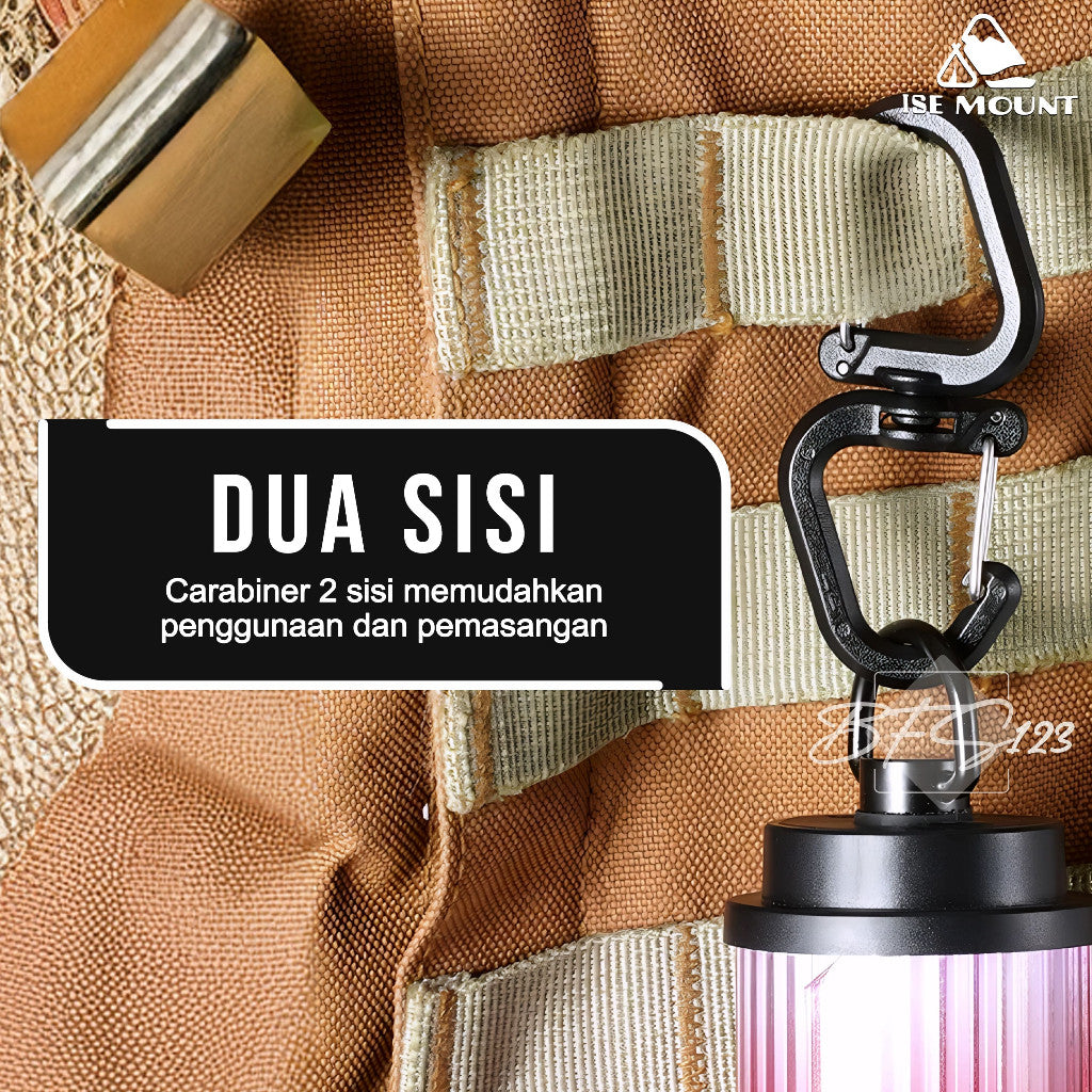 Gantungan Carabiner 2 sisi 360 Rotate Key Chain Size Large 7 cm x 3 Cm