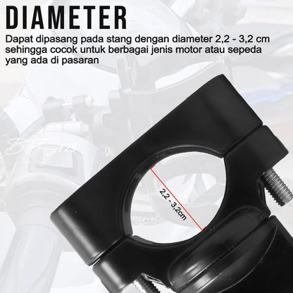 Bracket Tempat Botol Minum Stang 2,2-3,2 cm Only Bracket Aluminium Aloy