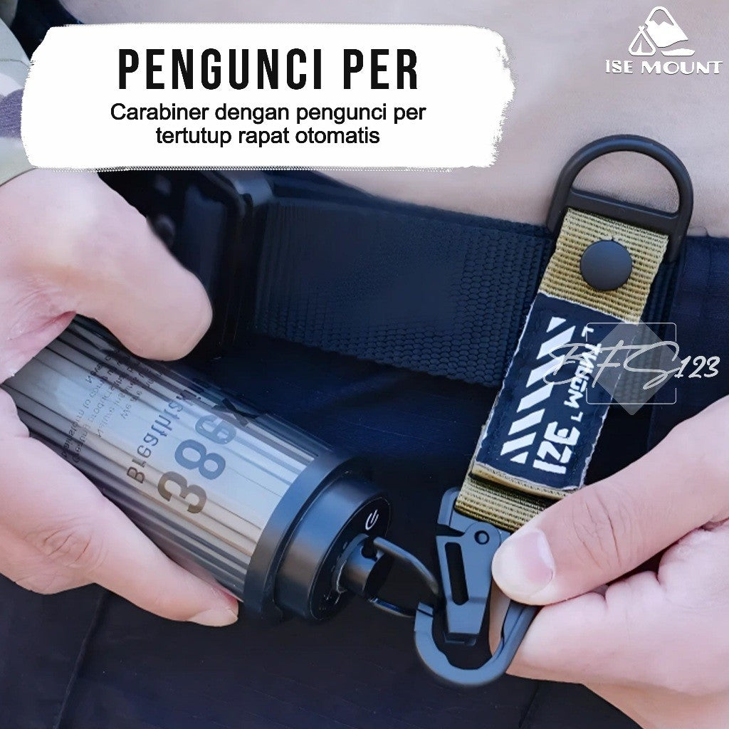 Gantungan Keychain Gesper Gantung Tactical Nylon Belt Backpack Hanging Buckle Quickdraw Carabiner ISE MOUNT