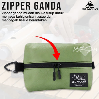 ISE Mount Tempat Tissue Camping 3 in 1 Hook Carabinner Gantung Portable Sun Visor