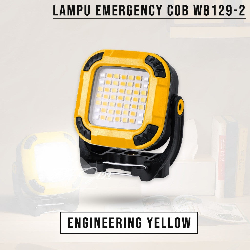Lampu Emergency Lampu COB W8129-2 Lampu Sorot WorkLight Warerproof 1200 mAh Type-C