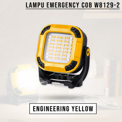 Lampu Emergency Lampu COB W8129-2 Lampu Sorot WorkLight Warerproof 1200 mAh Type-C