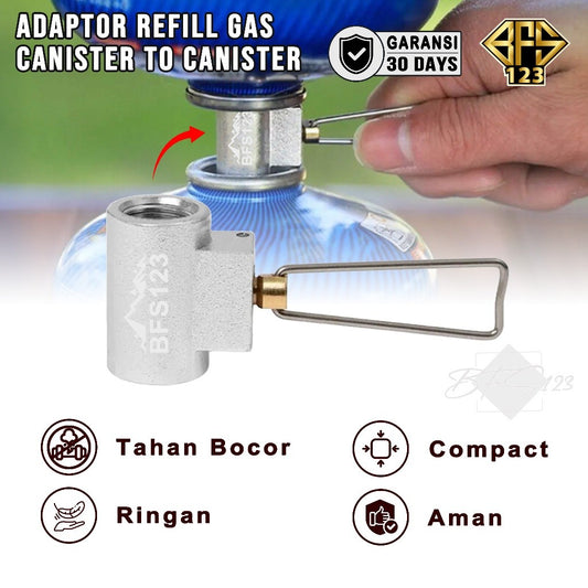 BFS123 Adaptor Refill Gas Canister To Canister Conector Gas Portable