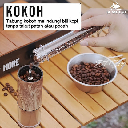 ISE Mount Coffee Tube Tempat Biji Kopi Tabung PET Bumbu Masak Tabung Transparan 60 Ml