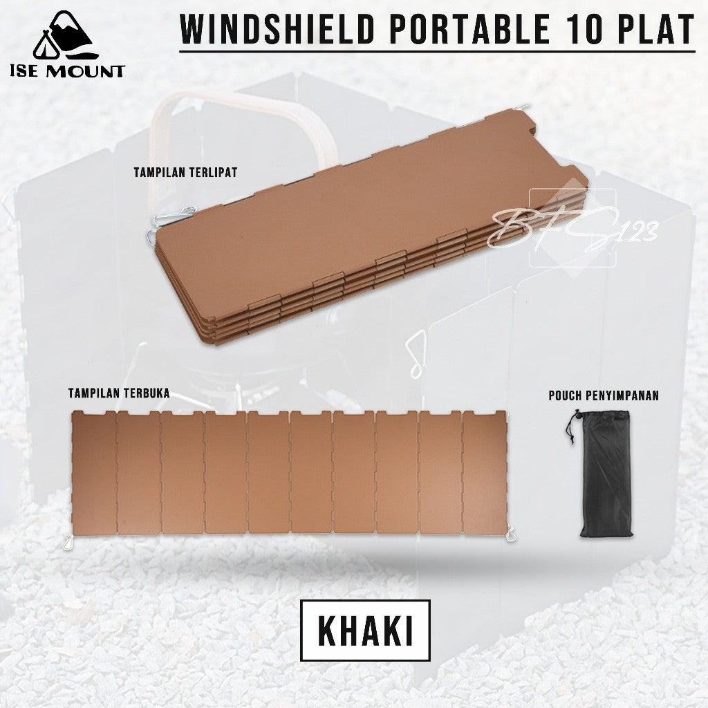 ISE Mount Windshield Pelindung Angin Kompor Camping Design Vintage Portable