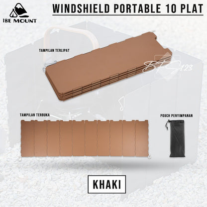 ISE Mount Windshield Pelindung Angin Kompor Camping Design Vintage Portable