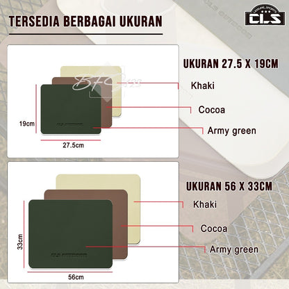 Alas Meja Masak Camping Table Mat PU Leather Material