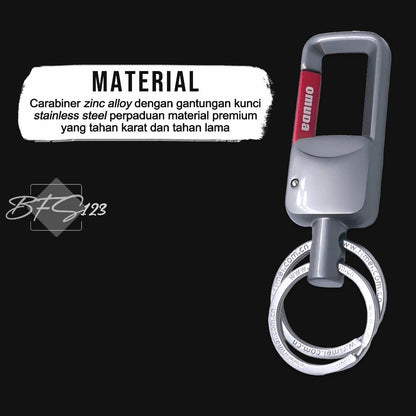 Gantungan Kunci Omuda A8002 Keychain Carabinner Motor Mobil Rumah Premium Stainless
