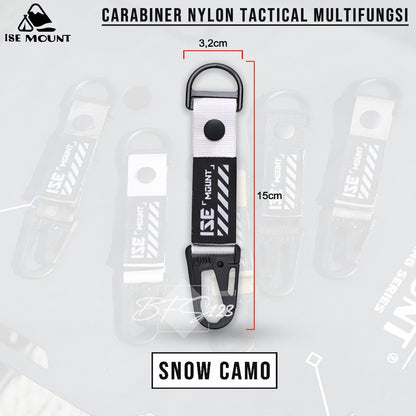 Gantungan Keychain Gesper Gantung Tactical Nylon Belt Backpack Hanging Buckle Quickdraw Carabiner ISE MOUNT