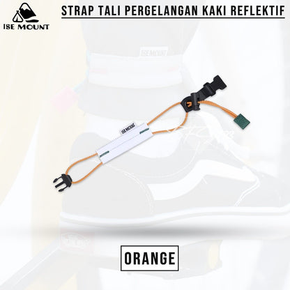 Strap Tali Reflektif Running ISE MOUNT Tali Celana Pergelangan Kaki Reflektif Bersepeda Sport Cycling