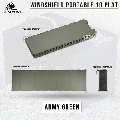 ISE Mount Windshield Pelindung Angin Kompor Camping Design Vintage Portable