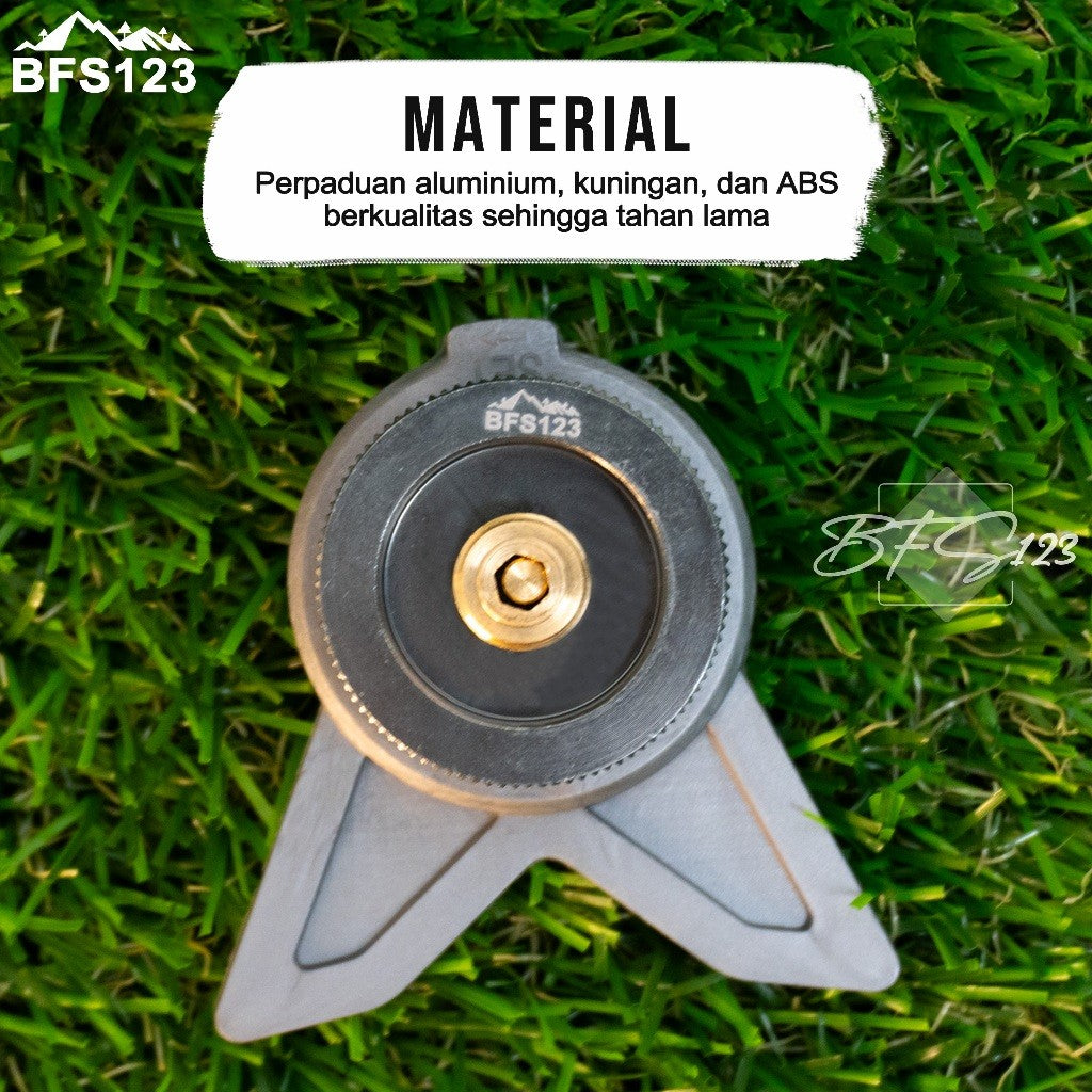 BFS123 Adaptor Konverter Gas Canister ke Gas Hicook Stand kaki Bracket Nozzle Kompor Alumunium Alloy