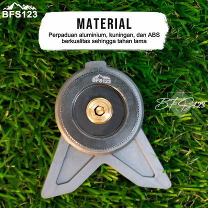 BFS123 Adaptor Konverter Gas Canister ke Gas Hicook Stand kaki Bracket Nozzle Kompor Alumunium Alloy