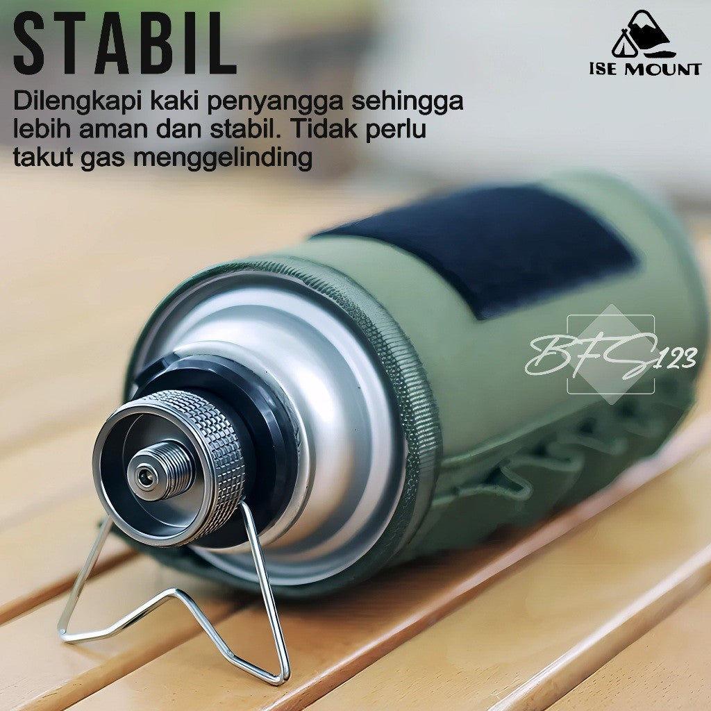 ISE Mount Adaptor Nozzle Tabung Gas Butane Adapter Bracket Gas Hicook Aluminium Aloy Bracket Stainless