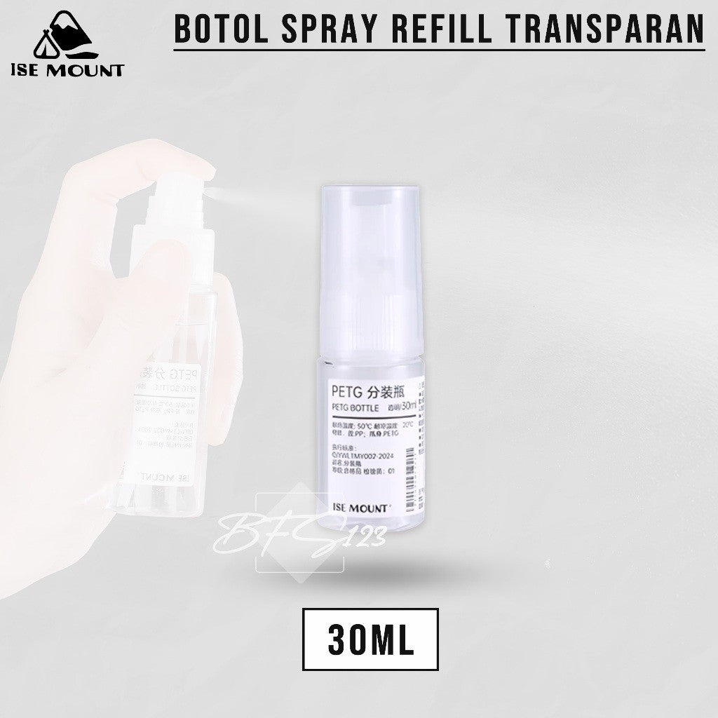 ISE Mount Botol Spray 30 Ml 50 Ml Parfum Hand Sanitizer Refill Transparan Clear Spray