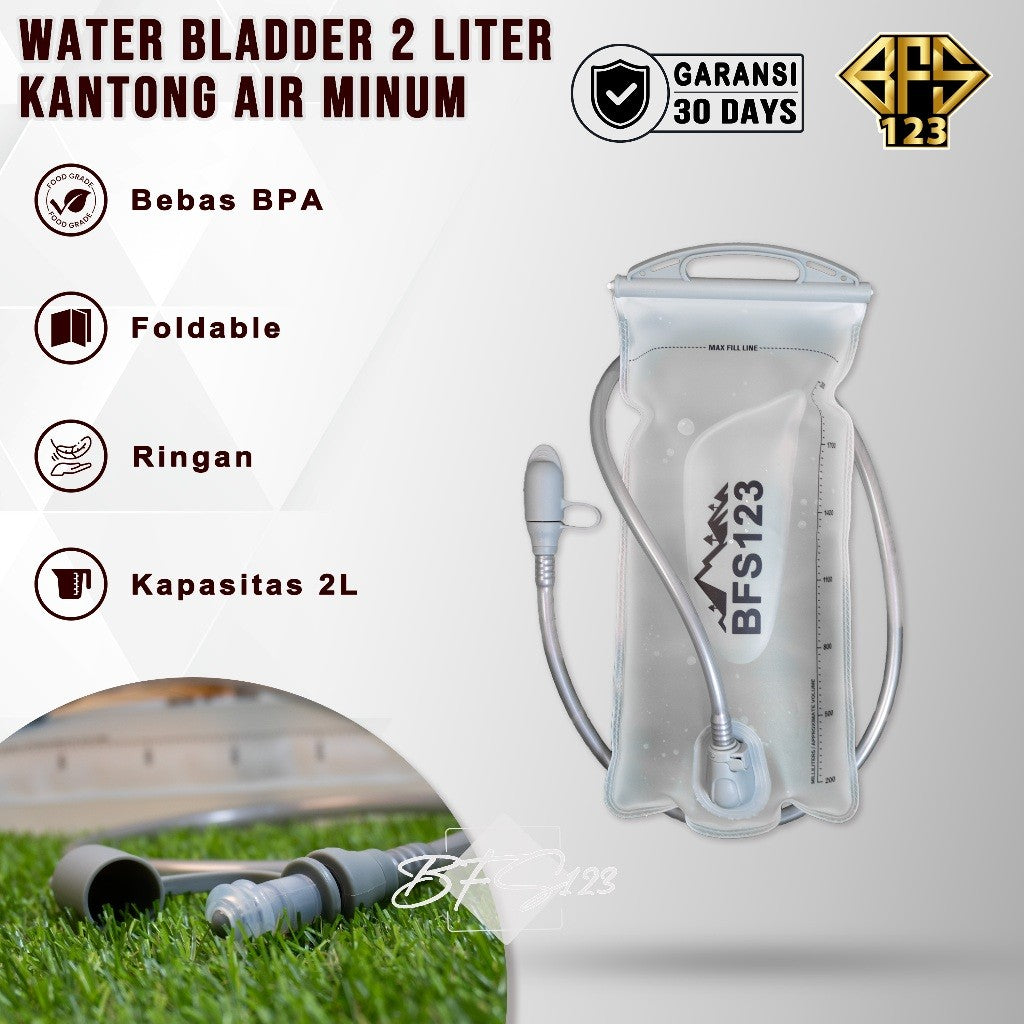 BFS123 Water Bladder Hydration Backpack 2L Kantong Air Minum Sport Outdoor