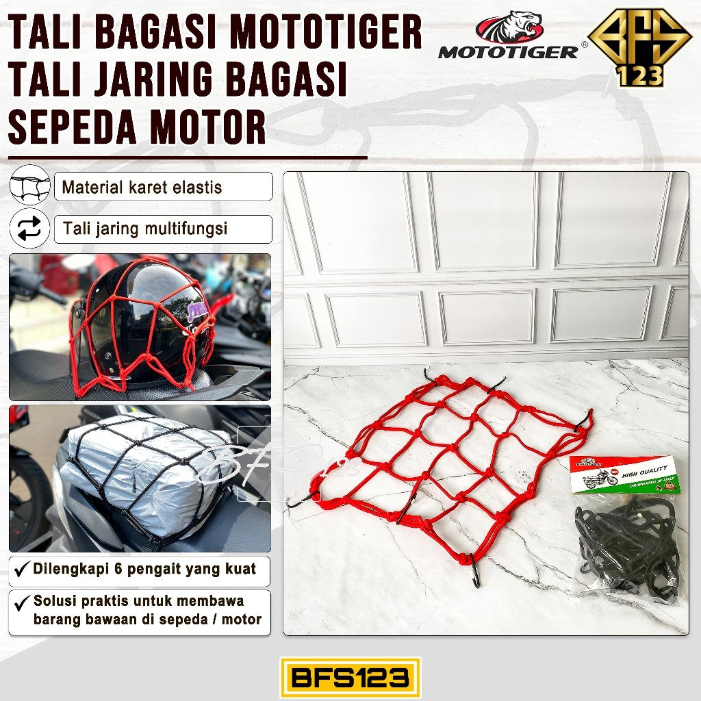 Tali Bagasi MOTOTIGER Tali Jaring Bagasi Sepeda Motor