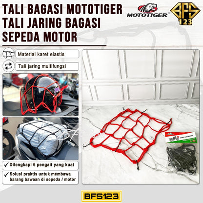 Tali Bagasi MOTOTIGER Tali Jaring Bagasi Sepeda Motor