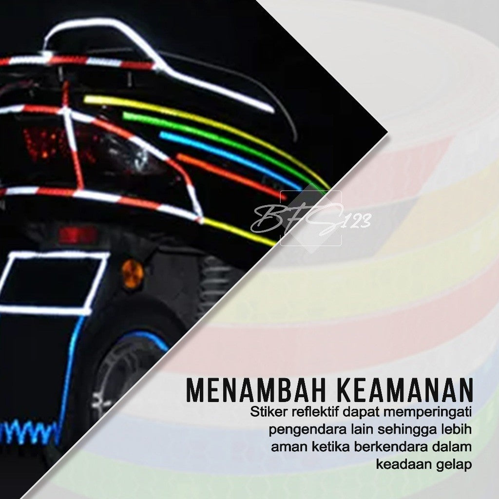 Isolasi Sticker Reflektive Modifikasi Motor Mobil Sepeda