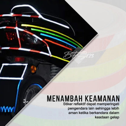 Isolasi Sticker Reflektive Modifikasi Motor Mobil Sepeda
