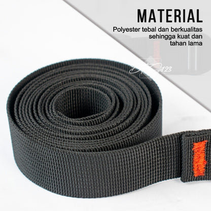 Tali Webbing 25 mm Panjang 1,5 Meter Free Kepala Buckle Tali Pengganti Tas Ransel Carrier