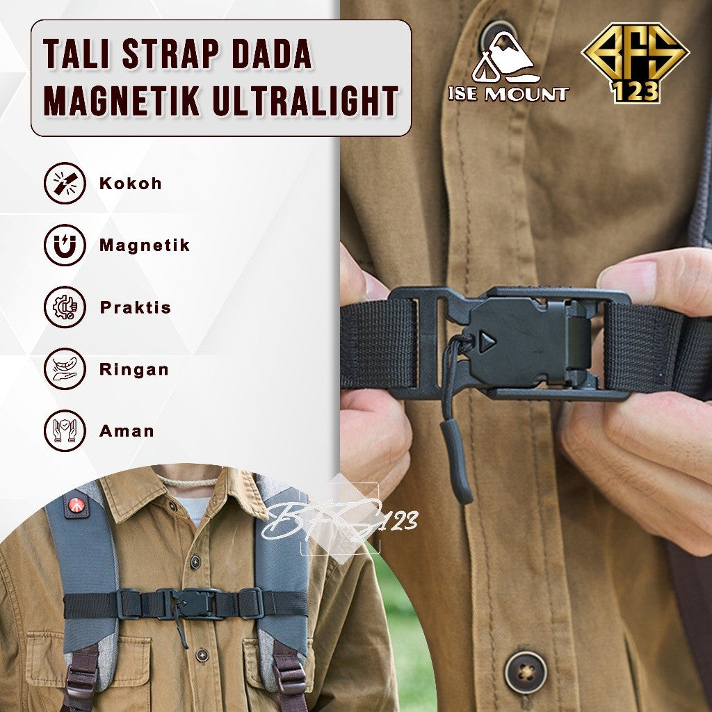 Tali Tas Strap Dada Magnetik 1 Set Kanan Kiri Ultralight