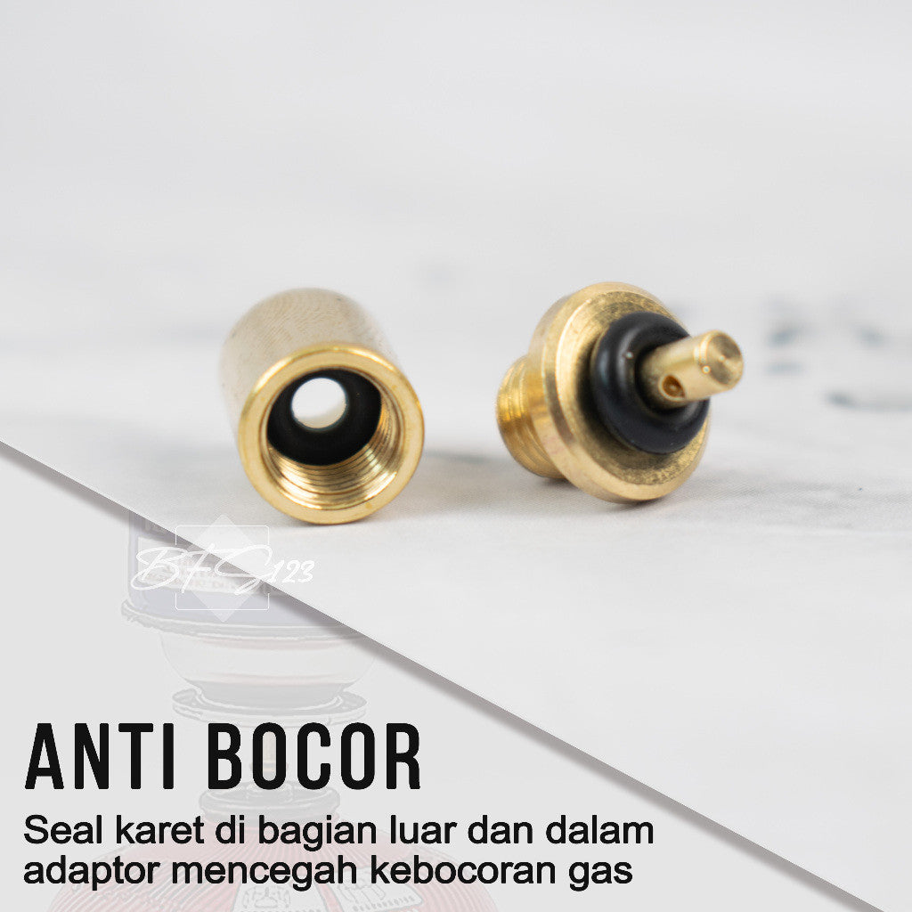 Adaptor Gas Hicook to Canister Material Tembaga
