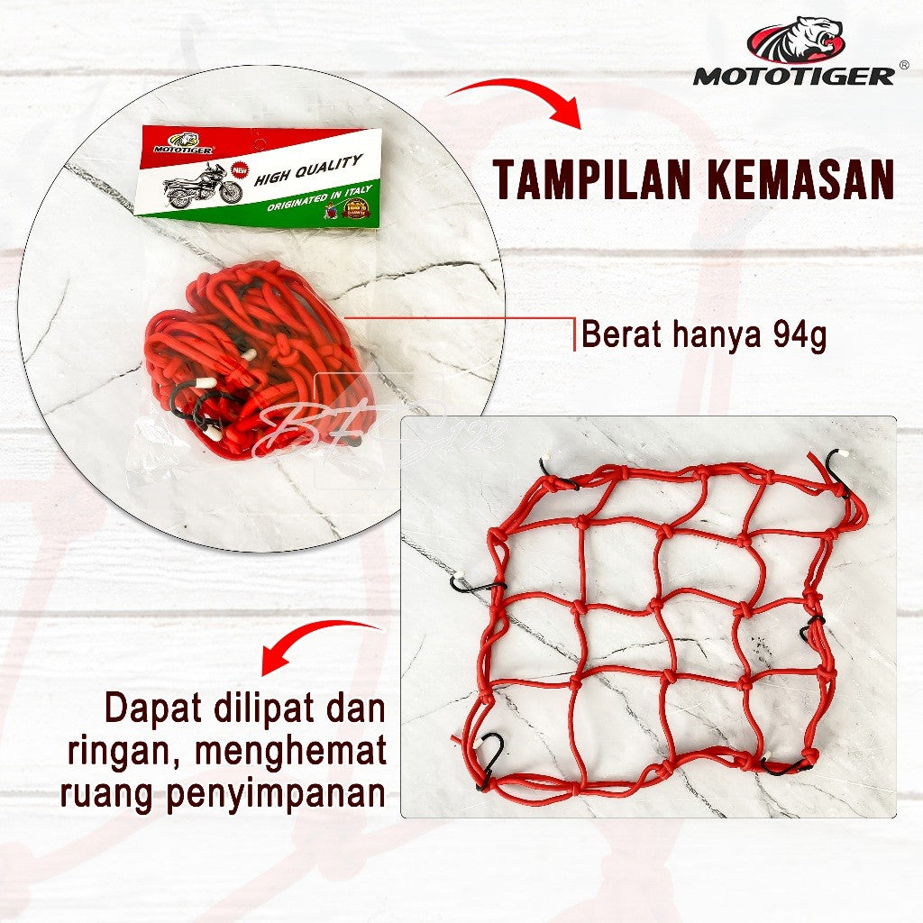 Tali Bagasi MOTOTIGER Tali Jaring Bagasi Sepeda Motor