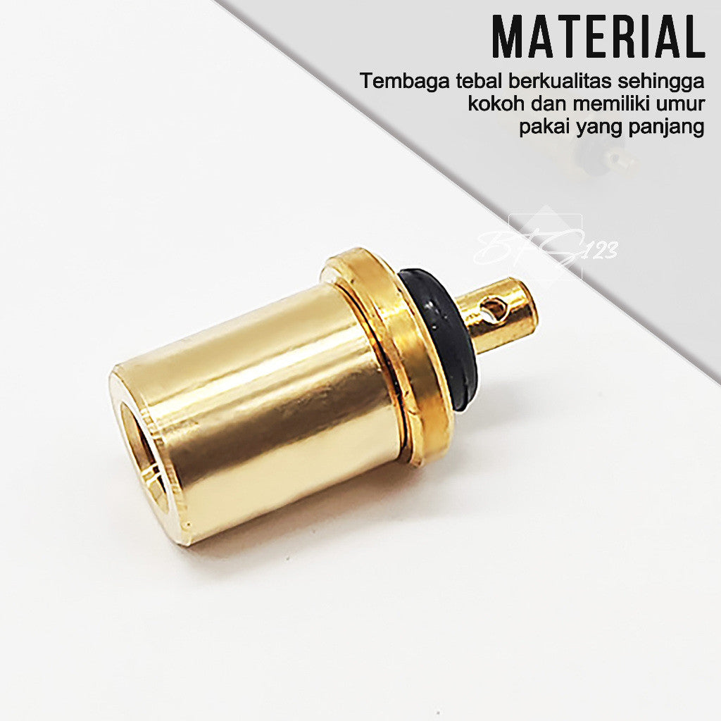 Adaptor Gas Hicook to Canister Material Tembaga