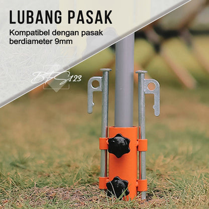 Pole Holder Pemegang Tiang Tenda Tiang Flysheet Stand Holder Tiang Model Drat Putar Material Steel ISE Mount