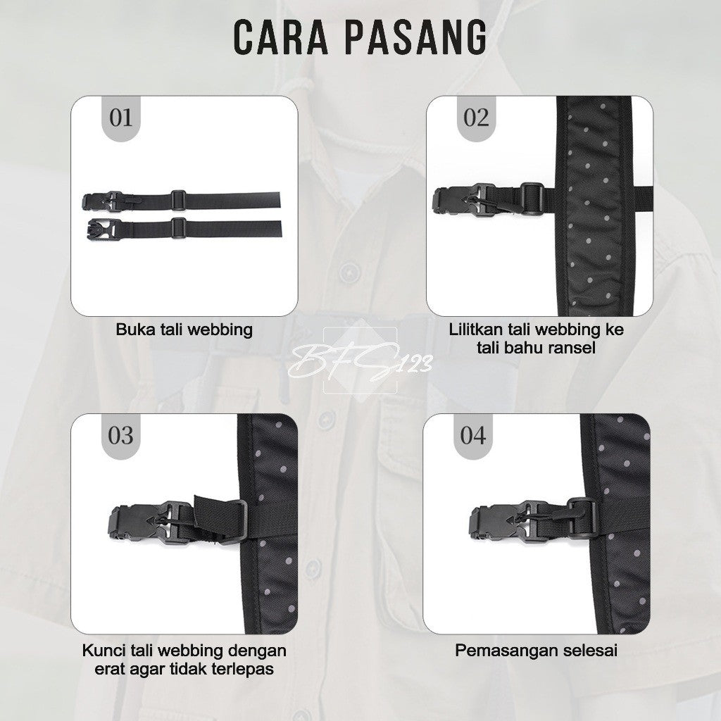 Tali Tas Strap Dada Magnetik 1 Set Kanan Kiri Ultralight