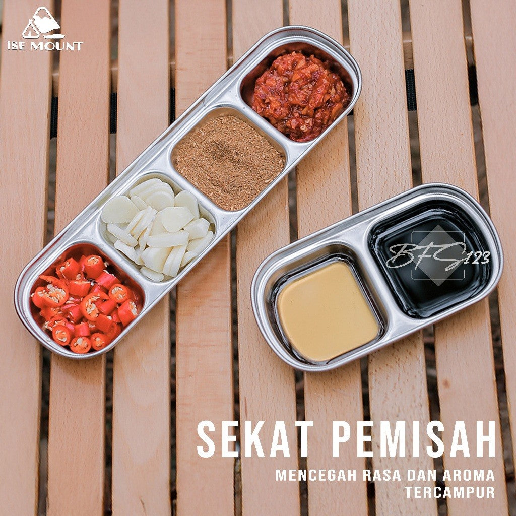 Tempat Saos Sambal Kecap Stainless 304 Model Square ISE Mount