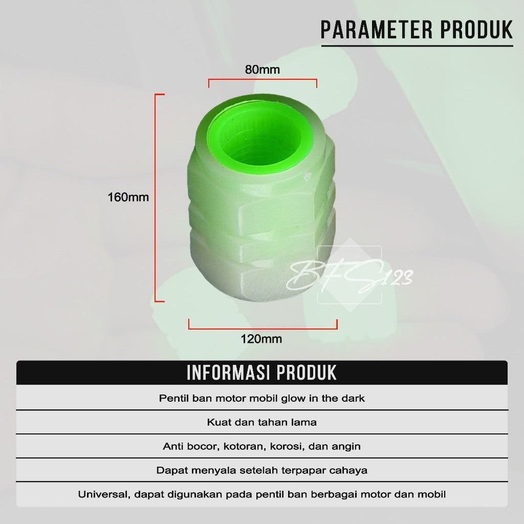 Pentil Ban Motor Mobil Glow In The Dark