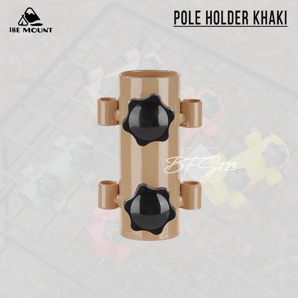 Pole Holder Pemegang Tiang Tenda Tiang Flysheet Stand Holder Tiang Model Drat Putar Material Steel ISE Mount