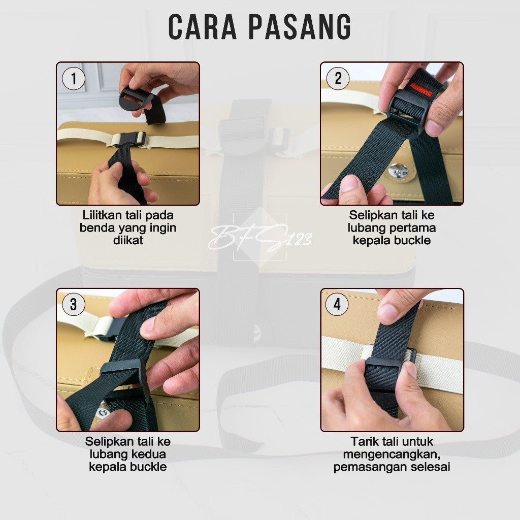 Tali Webbing 25 mm Panjang 1,5 Meter Free Kepala Buckle Tali Pengganti Tas Ransel Carrier
