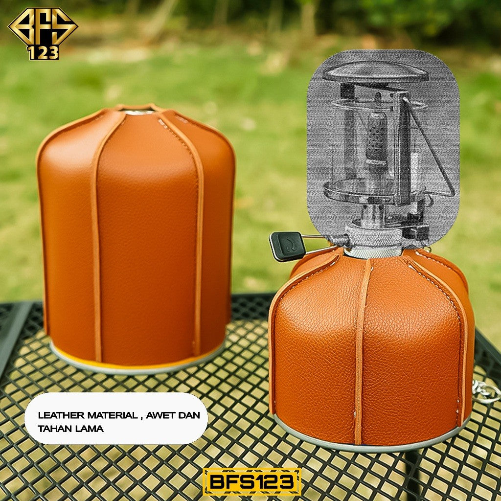 Cover Tabung Gas Canister Pelindung Anti Gores Model Retro Kapasitas 230 gr 450 gr Camping Hiking