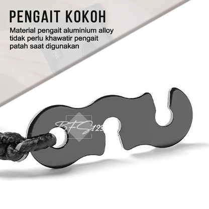 Tali Gantungan Jemur Baju Camping 2,8 Meter Plus Storage BAG ISE Mount